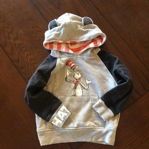 Dr. Suess 2T Cat in the Hat Hoodie EUC